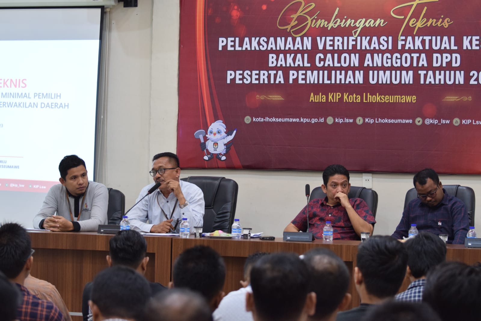 Bimtek Verifikasi Faktual Dukungan Perseorangan DPD Pemilu serentak Tahun 2024