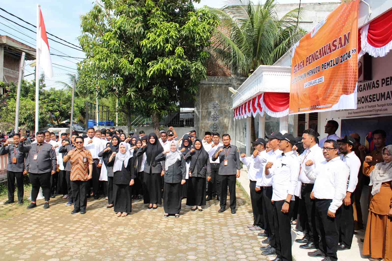 apel Siaga Pengawasan seluruh Jajaran Pengawas Pemilu se-Kota Lhokseumawe