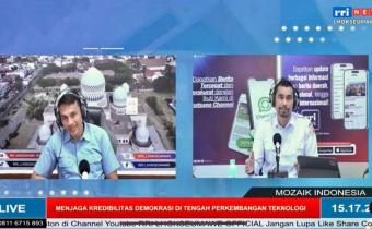 Tangkap layar Live Streaming YouTube, program acara mozaik Indonesia RRI Lhokseumawe (dok:YouTube RRI Lhokseumawe official).