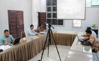 Bawaslu Kota Lhokseumawe mengikuti Rapat Evaluasi Kehumasan Triwulan II